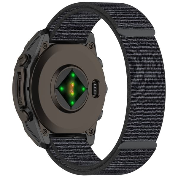 INF Garmin Nylon Klokkebånd med borrelås - 26MM Svart