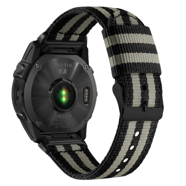 INF 22MM Nylon Canvas hurtigutløser klokkerem for Garmin Fenix 8/7X Pro 26 mm