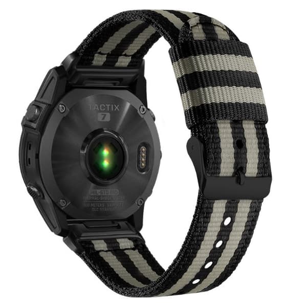INF 22MM Nylon Canvas hurtigutløser klokkerem for Garmin Fenix 8/7X Pro