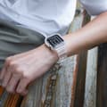 Miniatyrbillede 7 af 8: INF 10. generation Ice Tough TPU integreret rem til Apple Watch - gennemsigtig med hvid ramme, 42MM