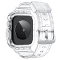 Miniatyrbillede 2 af 8: INF 10. generation Ice Tough TPU integreret rem til Apple Watch - gennemsigtig med hvid ramme, 42MM