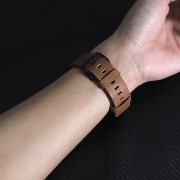 INF Horween läderarmband för Apple Watch 42/44/46/49 mm - mörkbrun