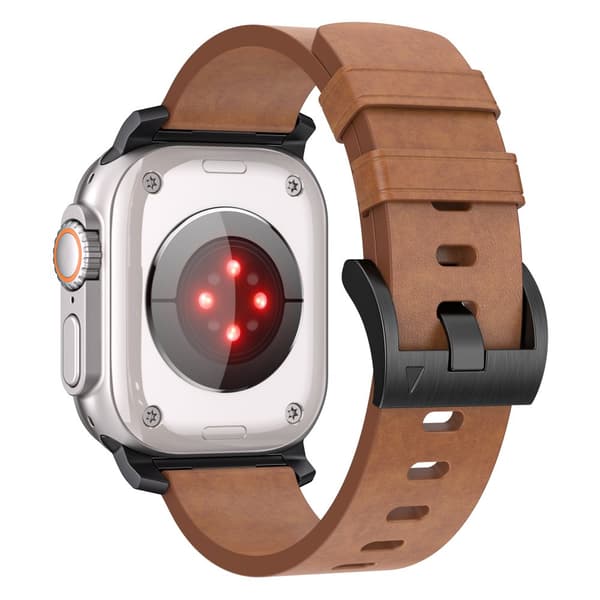 INF Horween läderarmband för Apple Watch 42/44/46/49 mm - mörkbrun