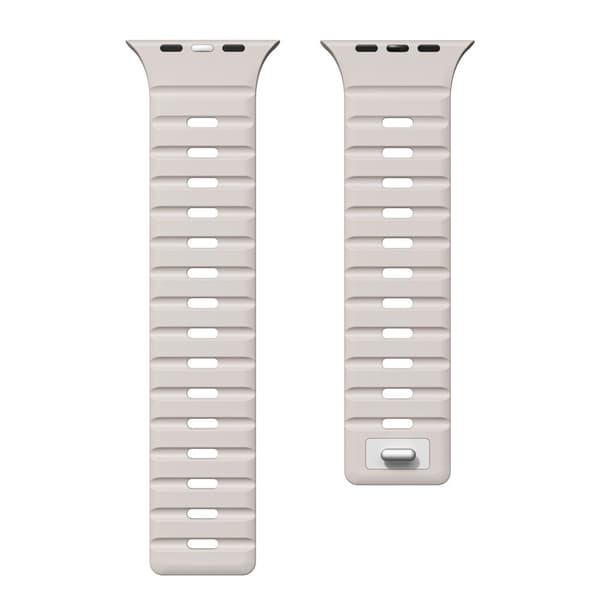 INF Magneettinen silikoniranneke Apple Watchille - Musta/Oranssi (38/40/41mm)