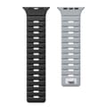 Miniatyrbild 3 av 7: INF Magnetiskt silikonarmband för Apple Watch - Svart/Orange (38/40/41mm)