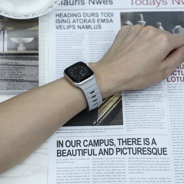 INF Magnetiskt silikonarmband för Apple Watch - Svart/Orange (38/40/41mm)