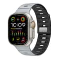 Miniatyrbild 1 av 7: INF Magnetiskt silikonarmband för Apple Watch - Svart/Orange (38/40/41mm)