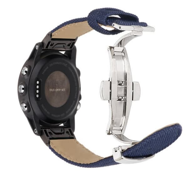 INF Garmin Fenix 5S/6/7X/3HR Canvas Armband - Snabbkoppling