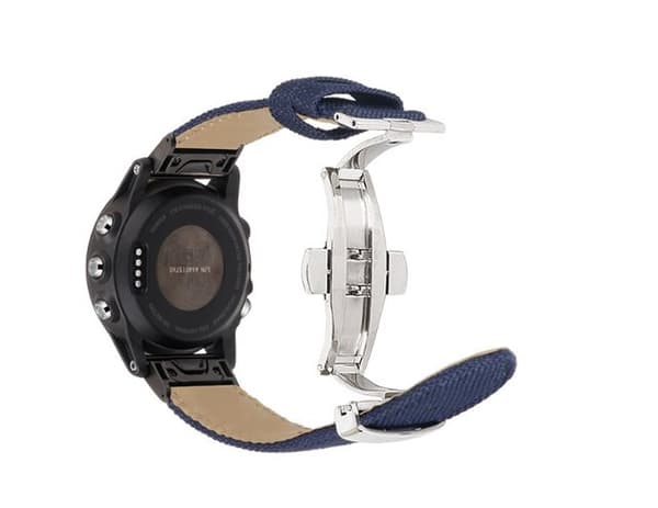 INF Garmin Fenix 5S/6/7X/3HR Canvas Armband - Snabbkoppling