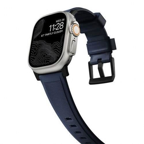 Armband för Apple Watch - NOMAD - Svart - Fluorelastomer - Slitstark - Unisex