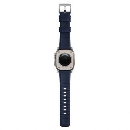 Armband - NOMAD - Apple Watch 6-9-SE-Ultra-Ultra 2 - Silver - Fluorelastomer gummi - Unisex