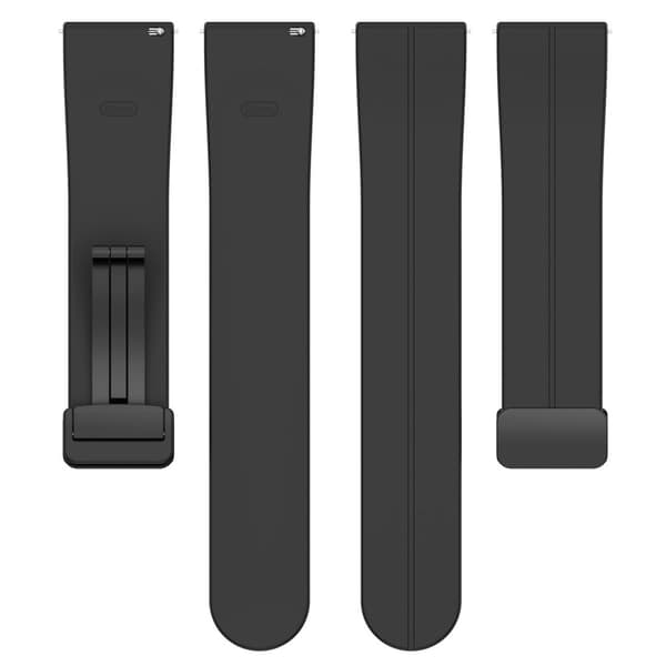 INF Svart silikonarmband 18mm med svart legeringsspänne