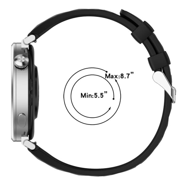 INF Silikoni kellon ranneke Huawei GT5 Prolle 42mm - musta