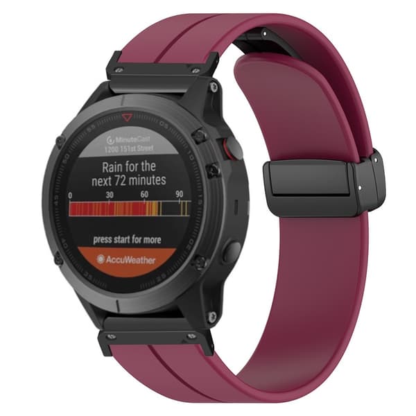 SKALO Silikoniranneke metallisolki Garmin Fenix 8 51mm