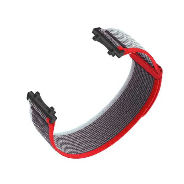 INF Rød-grå nylon urrem til Amazfit T-rex 3