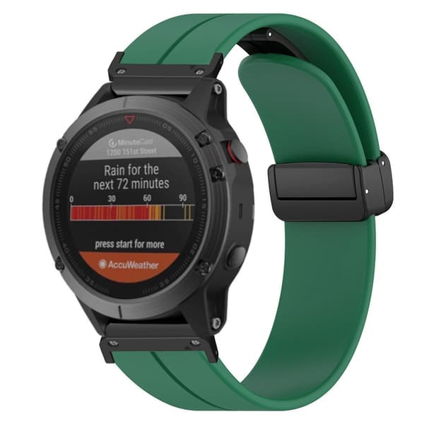 SKALO Silikoniranneke metallisolki Garmin Fenix 7X/7X Pro 51mm