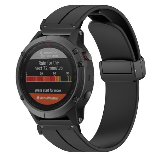 SKALO Silikoniranneke metallisolki Garmin Fenix 7/7 Pro 47mm