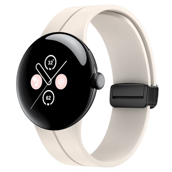 SKALO Silikoniranneke metallisolki Google Pixel Watch / Pixel Watch 2