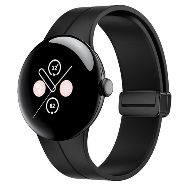 SKALO Silikoniranneke metallisolki Google Pixel Watch / Pixel Watch 2