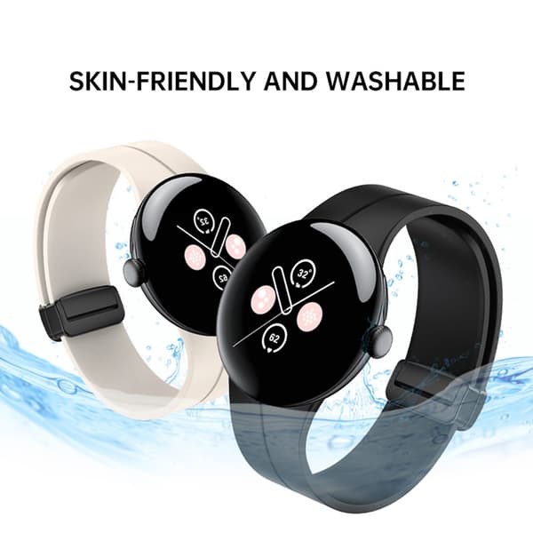 SKALO Silikoniranneke metallisolki Google Pixel Watch / Pixel Watch 2