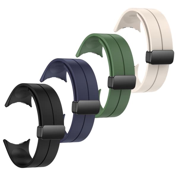 SKALO Silikoniranneke metallisolki Google Pixel Watch / Pixel Watch 2