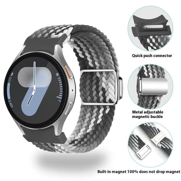SKALO Flätat Tygarmband Samsung Watch 6 Classic 43mm/47mm