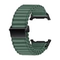 Pikkukuva 2 / 2: INF Military Green Nylon kellon ranneke Samsung Galaxy Watchiin