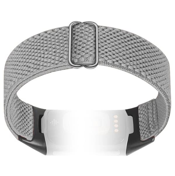 INF Nylon flätat klockarmband för Fitbit Charge 5/6 Ljusgrå