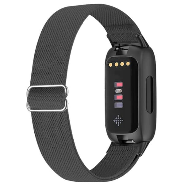 Fitbit Inspire 3 Ranneke Joustavaa Nailonia Tummanharmaa