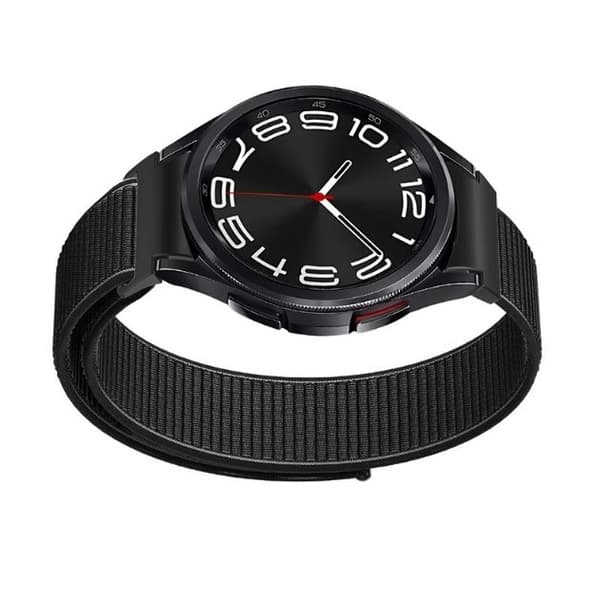 INF Stilfuld Nylonrem til Samsung Galaxy Watch 4/5/6 Sort