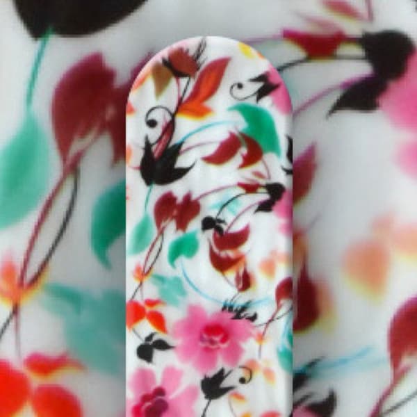 Armbandsur - Bill's klockor - Mini Pink Forest - Vit silikon - Anti-allergisk - 22,5 cm