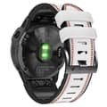 Miniatyrbilde 1 av 2: INF Hvit silikonklokkerem for Garmin Fenix 8X 7 6X 6 5X 5 5S