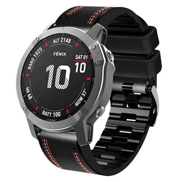 INF Hvit silikonklokkerem for Garmin Fenix 8X 7 6X 6 5X 5 5S