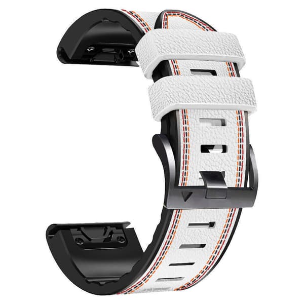 INF Hvid silikone urrem til Garmin Fenix 8X 7 6X 6 5X 5 5S