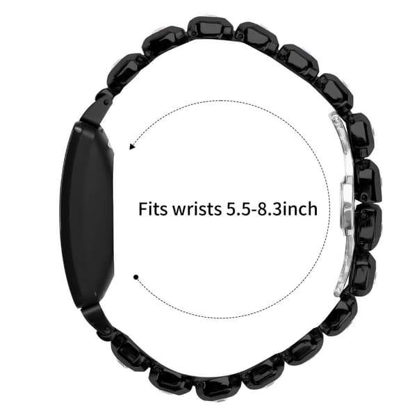 INF Fitbit Inspire Square Diamond Butterfly Buckle Strap
