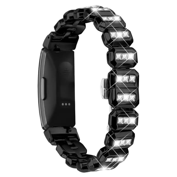 INF Fitbit Inspire Square Diamond Butterfly Buckle Strap