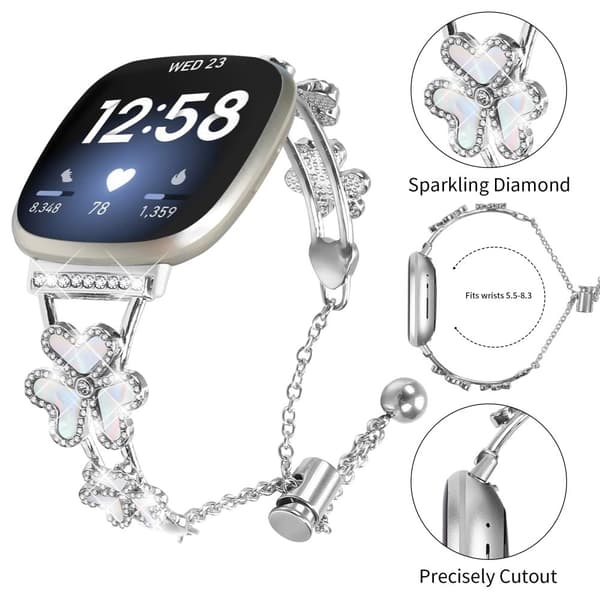 INF Clover sjarmarmbånd for Fitbit Versa 3/4/Sense 2