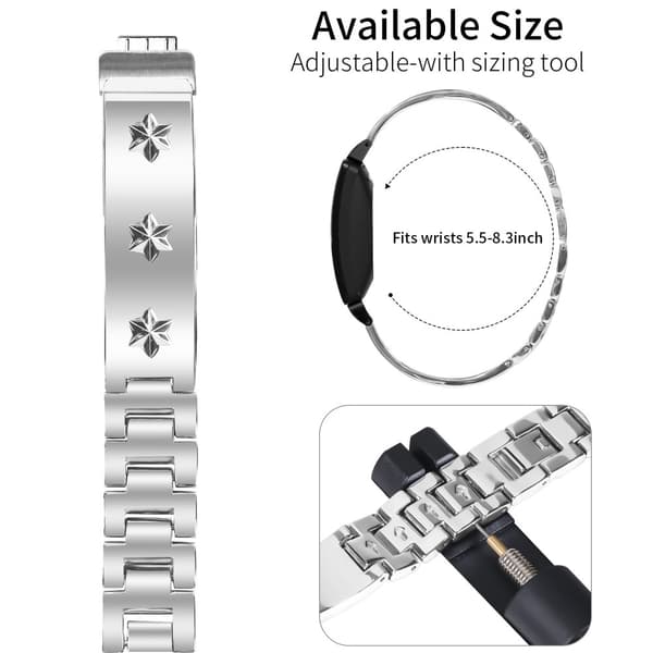 INF Halvarmbånd i rustfrit stål til Fitbit Inspire 1/2