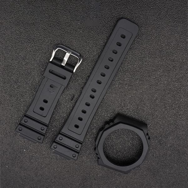 Musta TPU-kellohihna Casio GA-2100/2110:lle