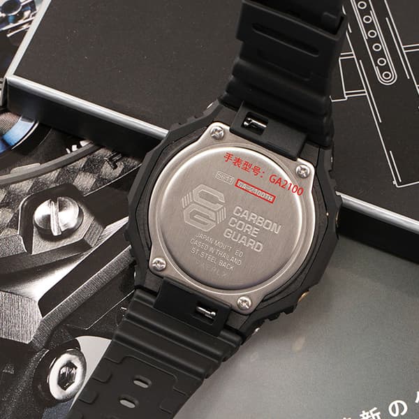 Musta TPU-kellohihna Casio GA-2100/2110:lle