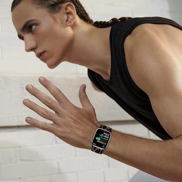 5-pack armband kompatibla med Apple Watch-rem 41 mm 38 mm 40 mm kvinnor män, justerbar elastisk nylonrem
