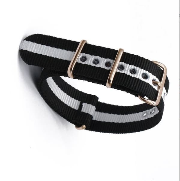 INF Nylon klockarmband med ovalt spänne 0