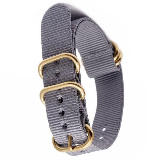 INF Nylonarmband med ovalt guldspänne