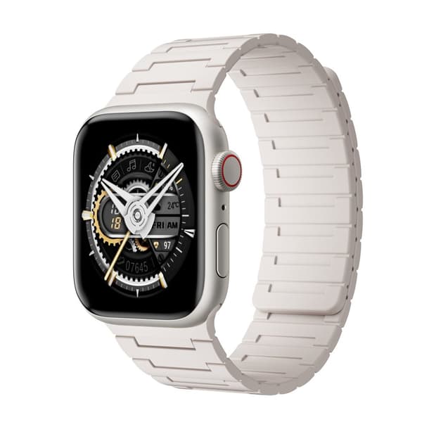 INF Magneettinen silmukkahihna Apple Watchille (42/44/45/49mm) – EU-patentti Valkoinen