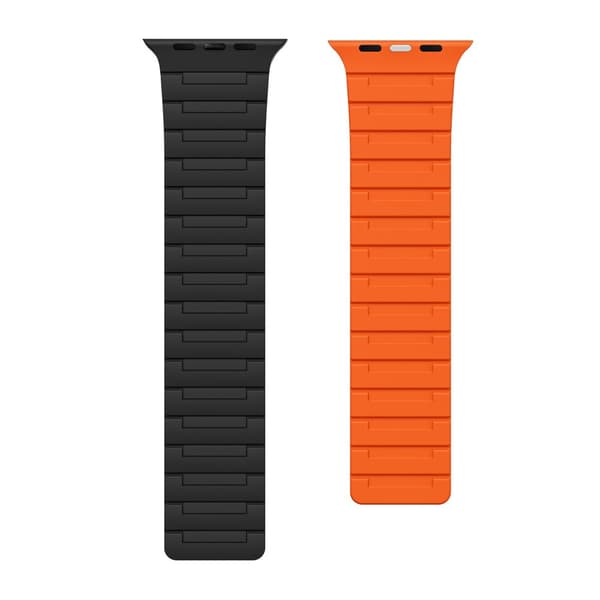 INF Magnetisk løkkerem til Apple Watch (42/44/45/49 mm) - EU-patent Sort Orange