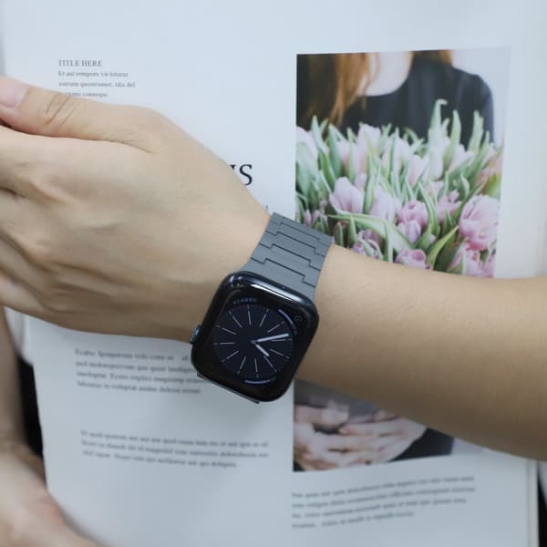 INF Magnetisk løkkerem til Apple Watch (42/44/45/49 mm) - EU-patent Grå Orange