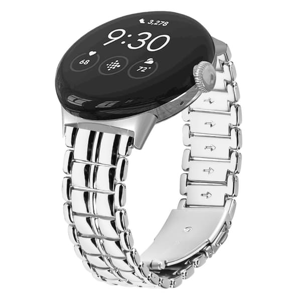 INF Google Pixel Watch metalrem Slank og stilfuld Sølv
