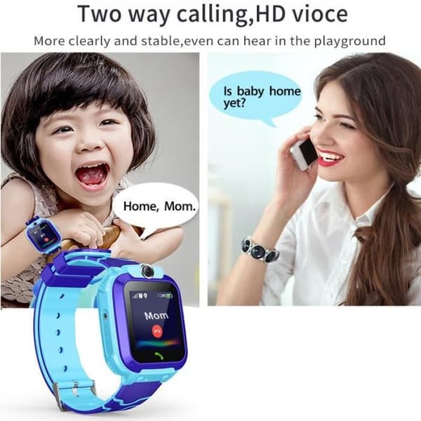 Q12 Smart Watch för barn SOS-telefon Smartwatch för barn med Simkort Foto Vattentät IP67 [95A5179]