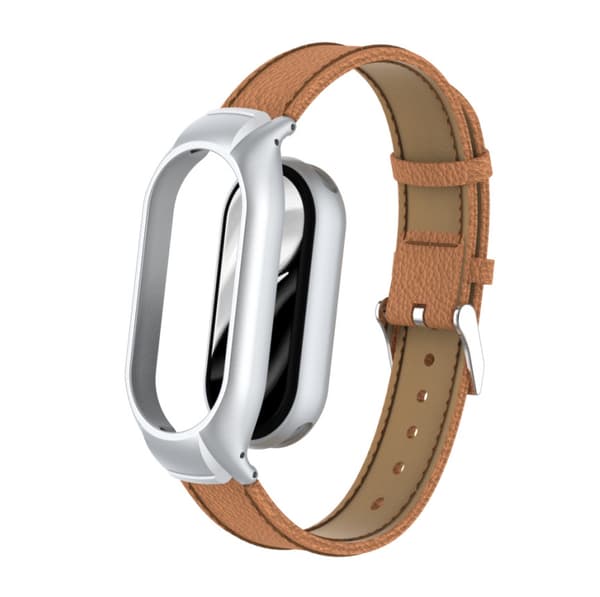 INF Lærreim for Xiaomi Mi Band 9 Standard/NFC, brun