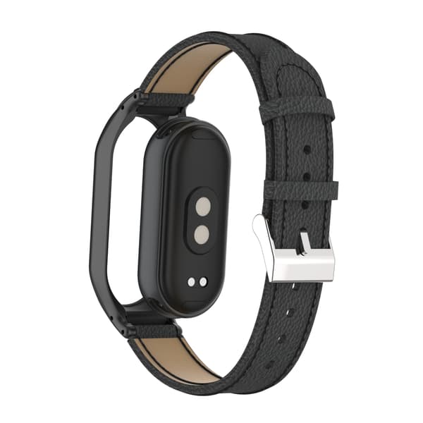 INF Metallram för Xiaomi Mi Band 8 med 2# Litchi Texture